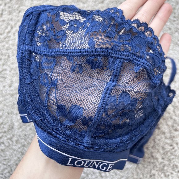 Lounge Blossom Balcony Bra Size 32E in navy - Picture 6 of 9